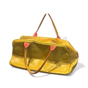 Vibrant Yellow and Pink Travel Bag